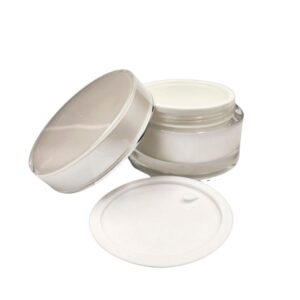 100g Acrylic Jar – PMMA Plastic – Frosted White – Acrylic Screw Closure with Shive - Jars