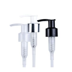28mm Lotion Pump Bottle Closure – Metal Spring – HDPE Plastic  – 28mm Neck Size – Solid White - Closures for Bottles