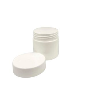 50g Cosmo Jar – PP Plastic – Solid White – With Closure - Jars